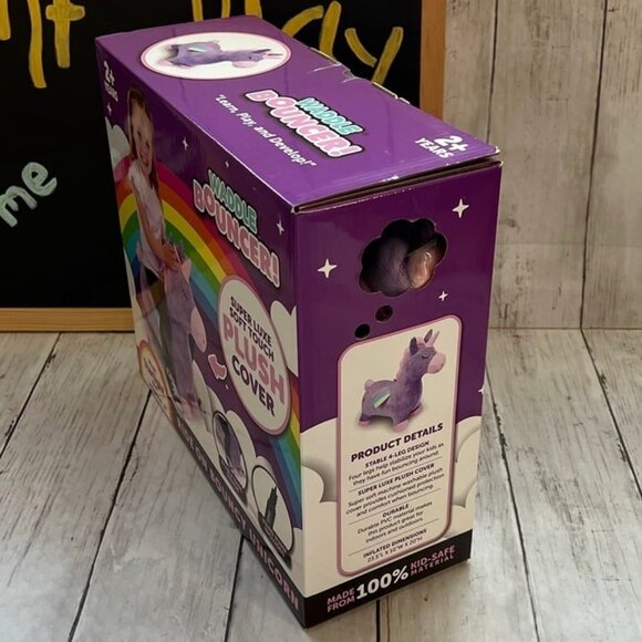 Waddle Bouncer Starlight the purple unicorn ride on toy - Picture 3 of 4